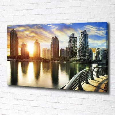 Foto canvas Zonsondergang in Dubai