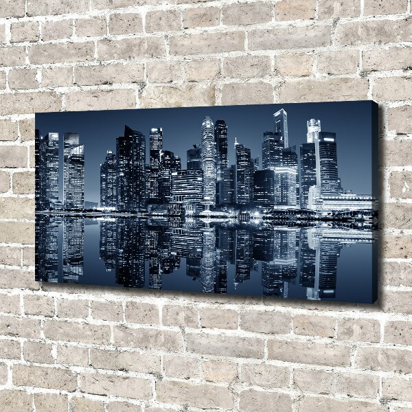 Foto op canvas Singapore bij nacht