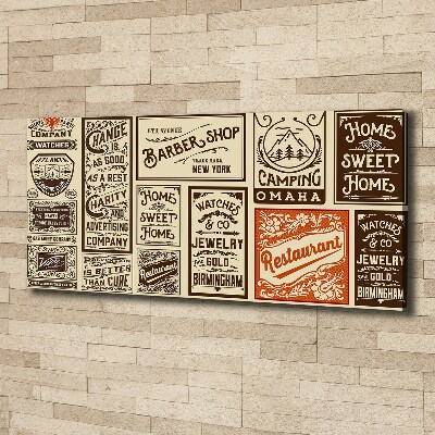 Foto canvas Advertenties en etiketten