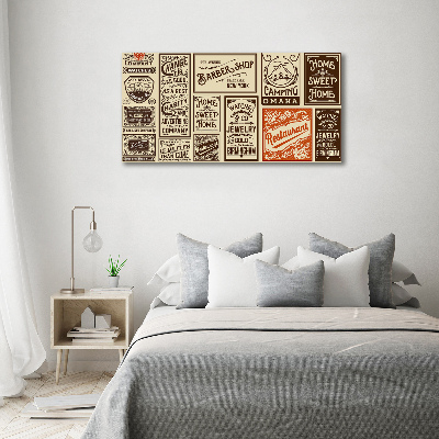 Foto canvas Advertenties en etiketten