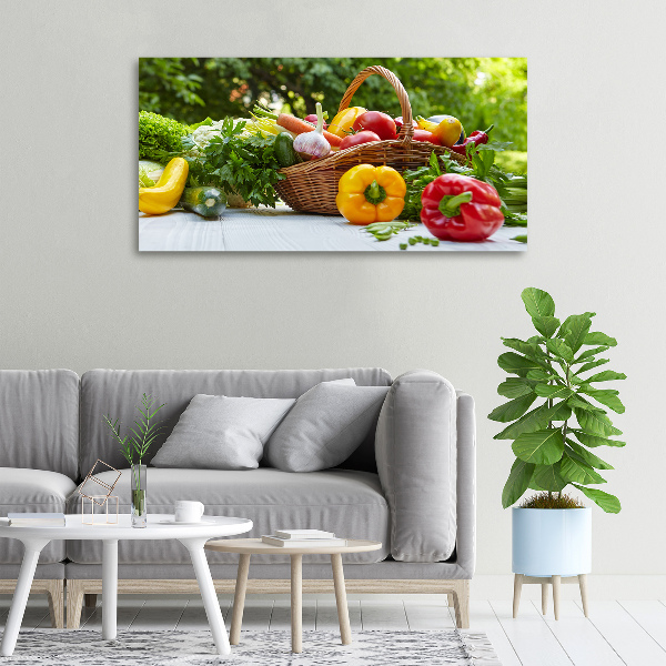 Foto op canvas Mand met groenten
