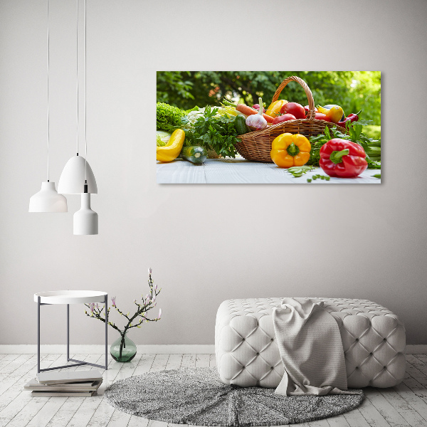 Foto op canvas Mand met groenten