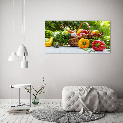 Foto op canvas Mand met groenten