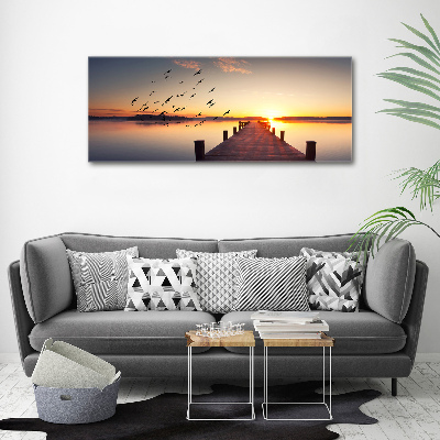 Foto canvas Zonsondergang