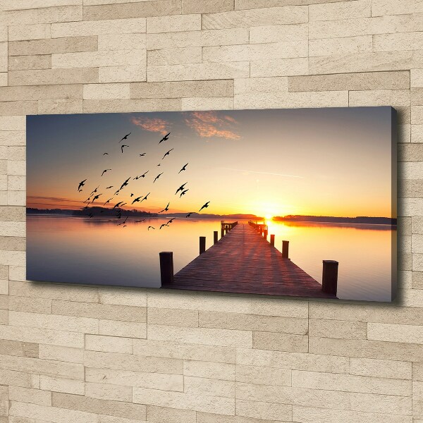 Foto canvas Zonsondergang