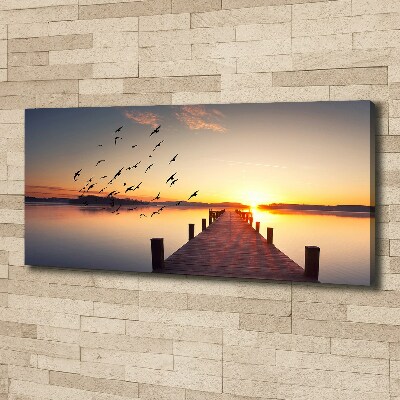Foto canvas Zonsondergang