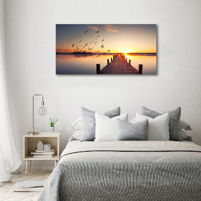 Foto canvas Zonsondergang
