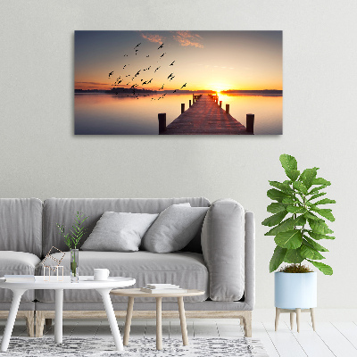 Foto canvas Zonsondergang