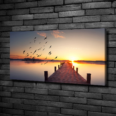 Foto canvas Zonsondergang