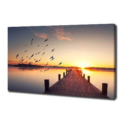 Foto canvas Zonsondergang
