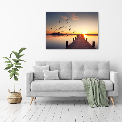 Foto canvas Zonsondergang