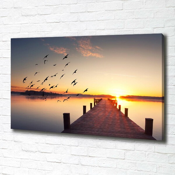 Foto canvas Zonsondergang