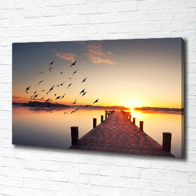 Foto canvas Zonsondergang