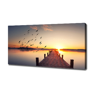 Foto canvas Zonsondergang