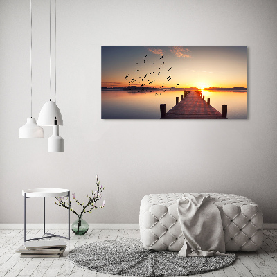Foto canvas Zonsondergang