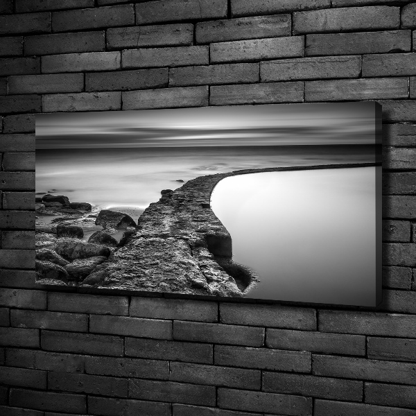 Foto op canvas Rotsachtig strand