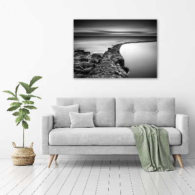Foto op canvas Rotsachtig strand