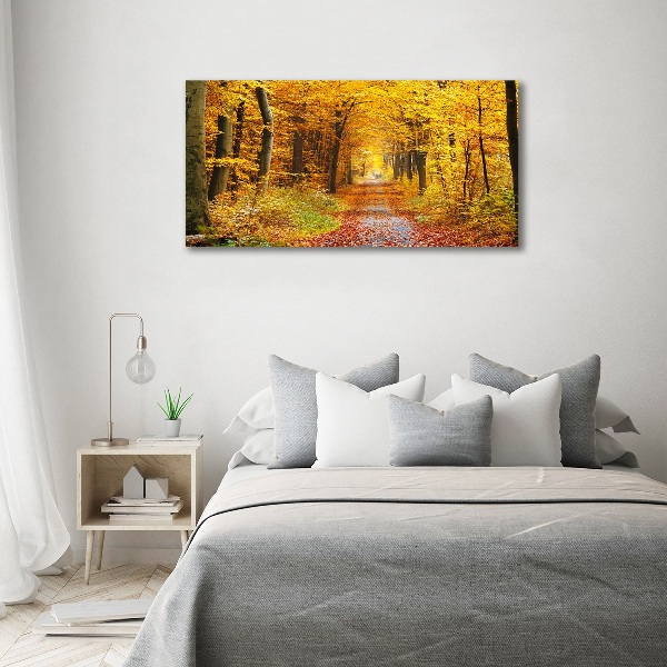 Foto canvas Bos in de herfst