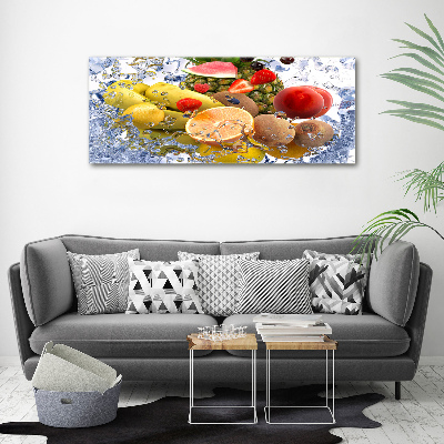 Foto op canvas Fruit en water