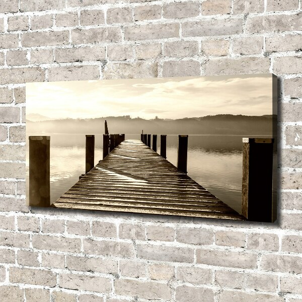 Foto op canvas Houten steiger
