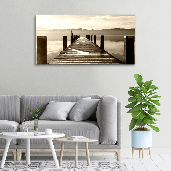 Foto op canvas Houten steiger