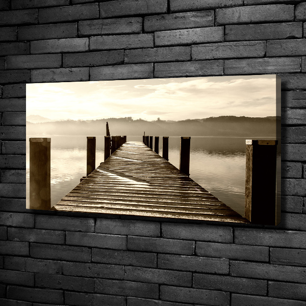 Foto op canvas Houten steiger