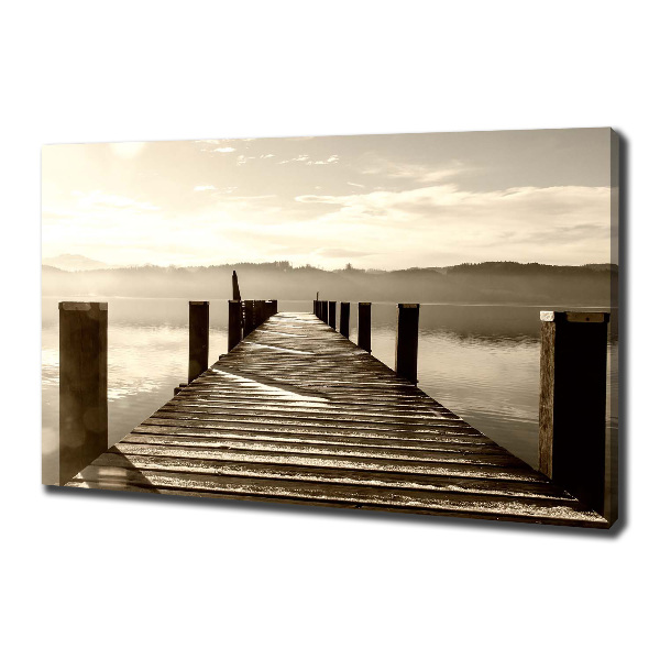 Foto op canvas Houten steiger