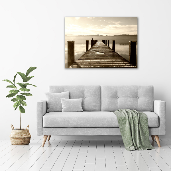 Foto op canvas Houten steiger