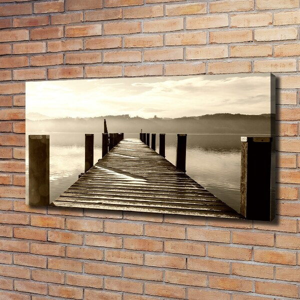 Foto op canvas Houten steiger