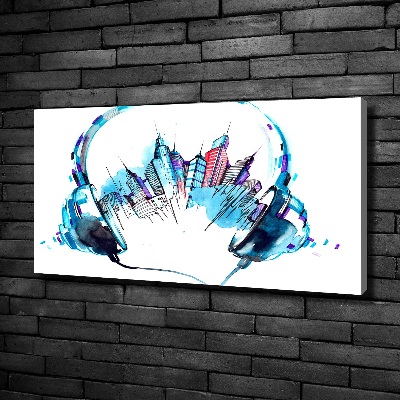 Canvas foto Geluiden van de stad