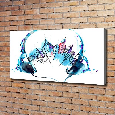 Canvas foto Geluiden van de stad