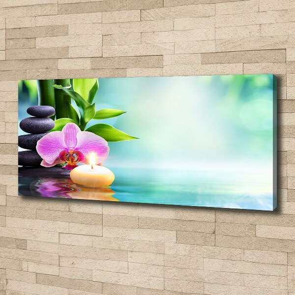 Schilderij op canvas Bamboe-orchidee