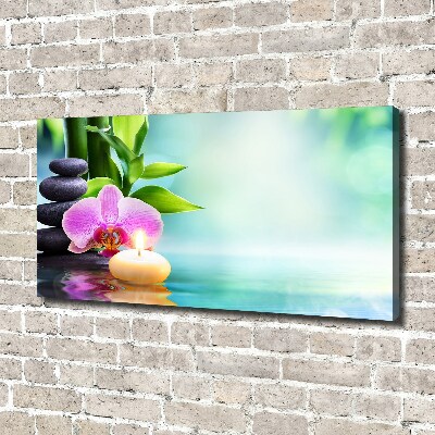 Schilderij op canvas Bamboe-orchidee
