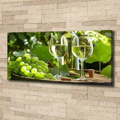 Foto op canvas Witte wijn en fruit