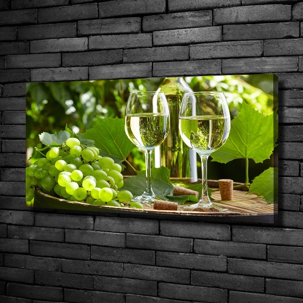 Foto op canvas Witte wijn en fruit