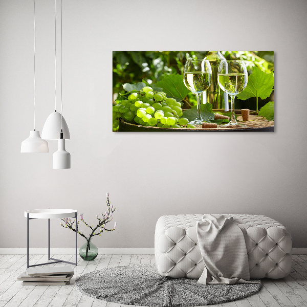 Foto op canvas Witte wijn en fruit