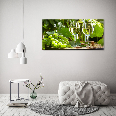 Foto op canvas Witte wijn en fruit