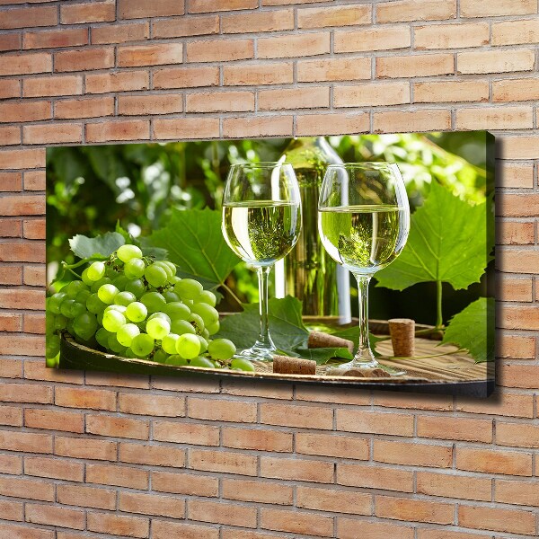 Foto op canvas Witte wijn en fruit
