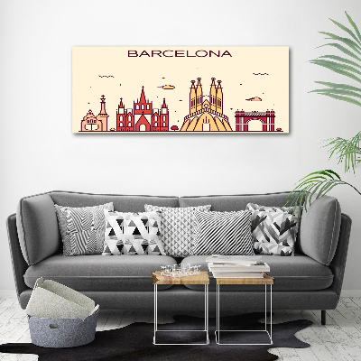 Canvas foto De inscriptie Barcelona