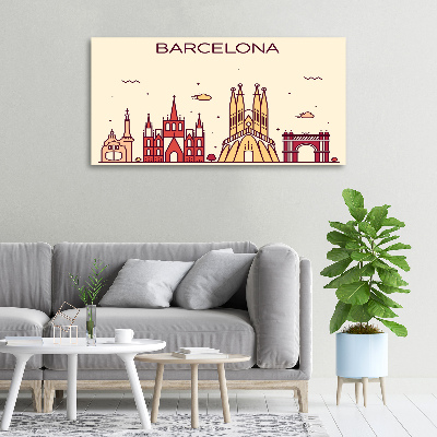 Canvas foto De inscriptie Barcelona