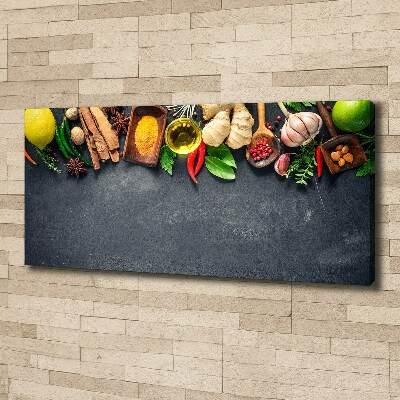 Schilderij op canvas Kruiden en specerijen