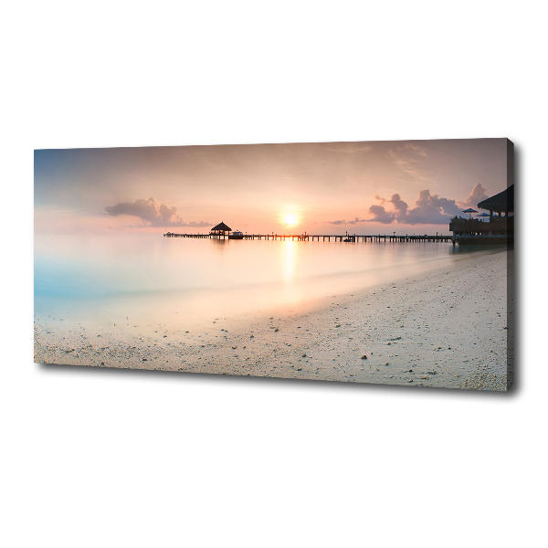 Foto canvas Strand van de Malediven