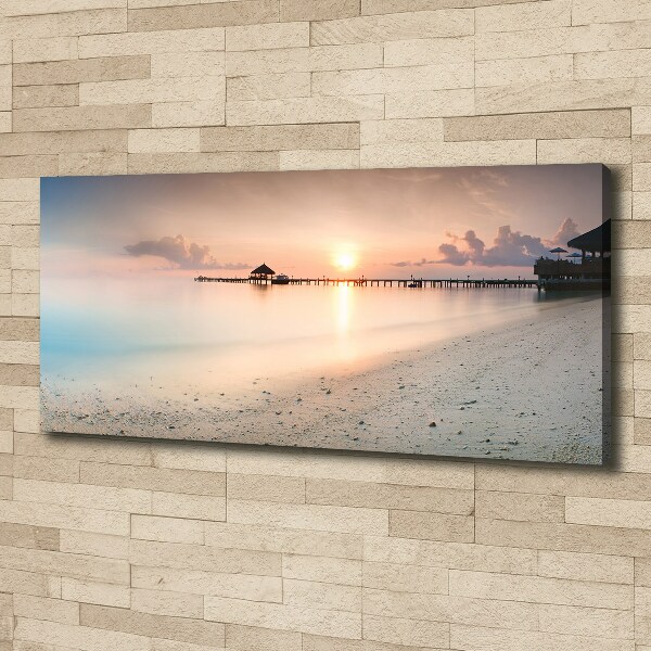 Foto canvas Strand van de Malediven