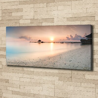 Foto canvas Strand van de Malediven