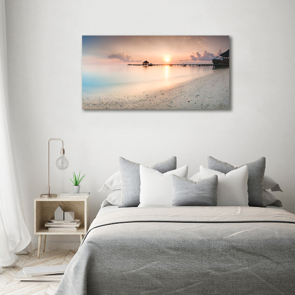 Foto canvas Strand van de Malediven