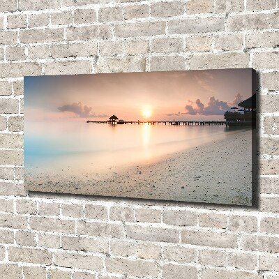 Foto canvas Strand van de Malediven