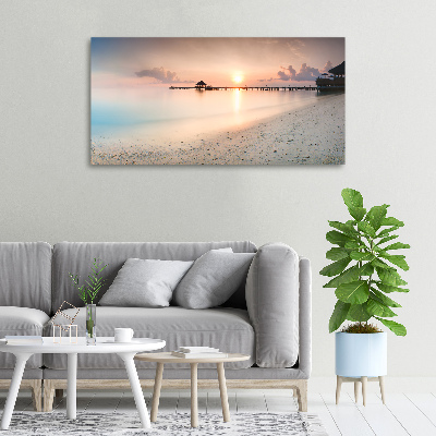 Foto canvas Strand van de Malediven