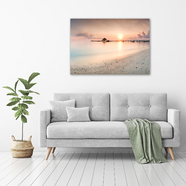 Foto canvas Strand van de Malediven
