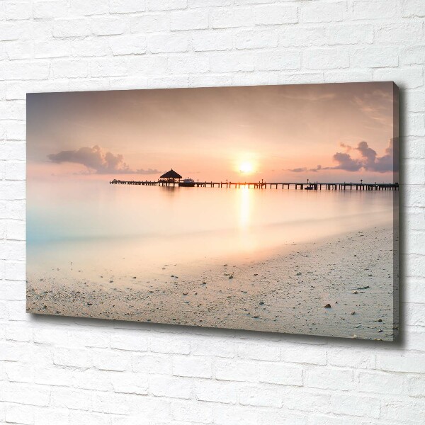 Foto canvas Strand van de Malediven