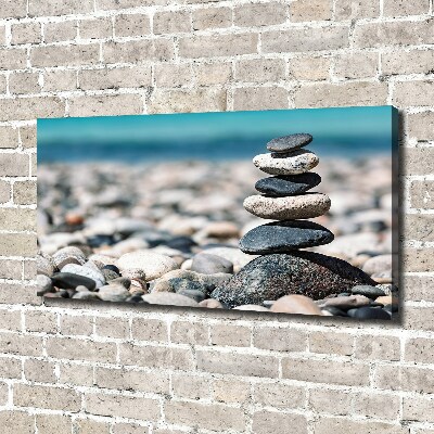 Foto op canvas Een stapel stenen